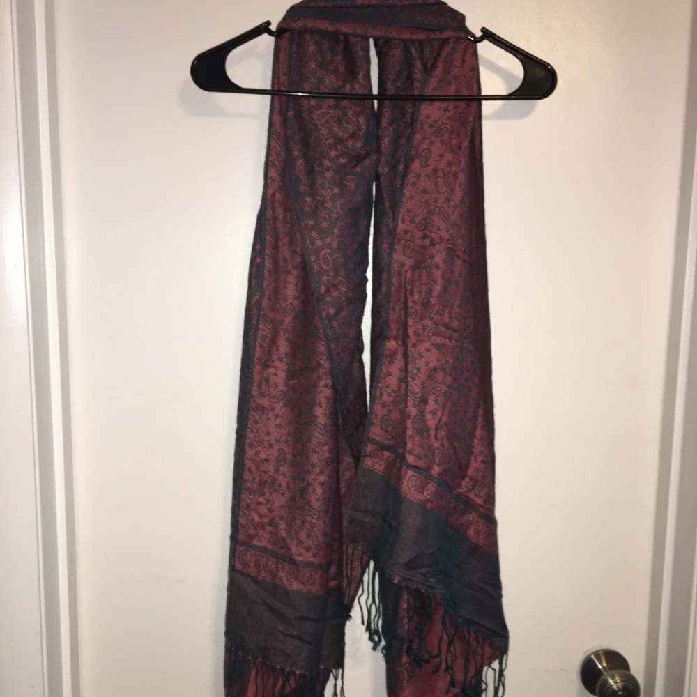 Pink & Turquoise Paisley Pashmina Wrap – Imported from Greece (One Size)